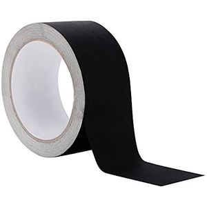Belle Vous Zwarte Stoffen Boekbinding Reparatietape - 5 cm x 13,6 m - Premium Plakband Ducttape voor het Inbinden en Verzegelen van Bibliotheekboeken - Zware Zuurvrije Scharnier- en Knutseltape