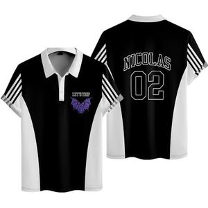 Sturniolo Triplet Poloshirt Nicolas Merch Mannen Dames Mode Tee Unisex Jongens Meisjes Casual T-shirts, Zwart, XXL
