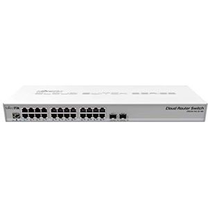 MikroTik CRS326-24G-2S+RM, 24x Gigabit Switch met 2x SFP+ kooien in 1U Rackmount Case