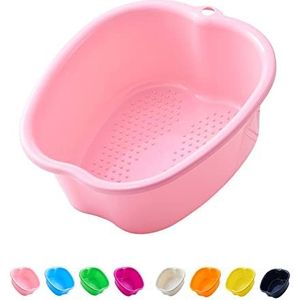 AXLOFO - Grote Voetenbad - Roze - Stabiel Kunststof Voetbadje - Massage Pedicure