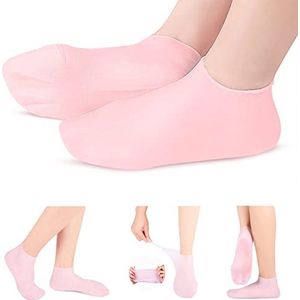 Siliconen sokken voor vrouwen, vochtinbrengende voetsokken, zachte gelsokken, aloë sokken, vrouwen spa pedicure sokken voor het repareren van droge voeten, gebarsten hiel en verzachtende ruwe huid,