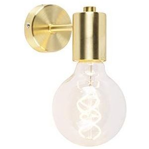 QAZQA - Design Art deco wandlamp goud - Facil 1 | Woonkamer | Slaapkamer | Keuken - Staal Cilinder - E27 Geschikt voor LED - Max. 1 x 60 Watt