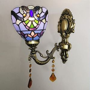 Retro Barok Wandlamp, 6 ""Tiffany Badkamer Wandlamp E27 Nachtkastwandlamp, Gebruikt Voor Binnenverlichting In Woonkamer Gangen
