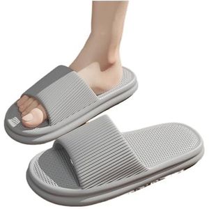 Sandalen, Comfortabele dikke binnensandalen for mannen/vrouwen | Zomerpantoffels for thuis Slippers voor dames(Gray,49 EU)
