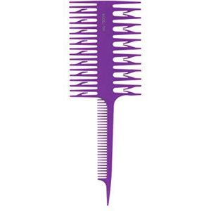 Haarverven Kam voor Vrouw, Haar Hoogtepunt Sectie Kam Haar Tint Kleurverf Styling Tools (paars)