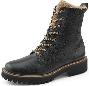 Paul Green - Dames Schoenen - Zwart - Leer - Elegante Veterschoenen