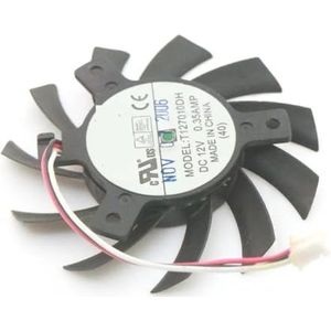 T127010DH 65mm 12V 0,55A 3-draads 3-pins grafische kaartkoeler koelventilator