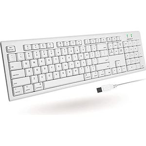 Macally QKEY Full-size bedraad USB-A toetsenbord voor Mac - Wit - US English (QWERTY)