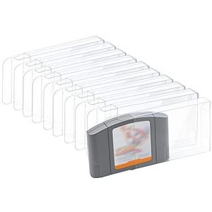 Mcbazel Lot 10 Clear Case Sleeve Protector voor Nintendo N64 Games cartridge