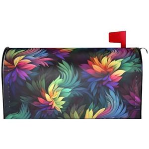 RTSTNMBD Magnetische Brievenbus Cover Decoratieve Lente Zomer Vakantie Brievenbus Wraps Post Kleurrijke Bloem Brievenbus Cover voor Thuis Buiten Welkom Tuin Decor Brievenbus Post Cover 21x18 inch