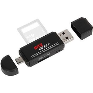 Ritz Gear™ OTG USB/Micro USB Multifunctionele SD/MICRO SD Kaartlezer/Schrijver voor PC, Tablet en Smartphones