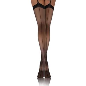 Sesto Senso Vrouwen riem kousen 20 Den Seamed Sexy Kousen, Zwart, XS-S
