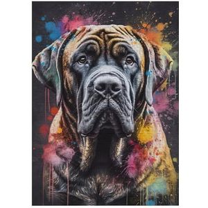 Puzzels voor volwassenen, schattige hond puzzels voor volwassenen, 300-delige houten puzzel, geschikt voor kinderen vanaf 12 jaar, educatieve puzzels leren (42 x 30 cm)