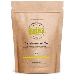 Biotiva Valeriaanwortelthee biologisch 100g - Valeriaan Radix - Valeriaan - kruidenthee - gebotteld in Duitsland (DE-ÖKO-005) - veganisthee