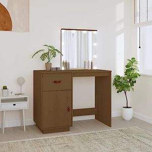 BOWEKAM Huis & Tuin-Kaptafel met LED Bruin 95x50x133,5 cm Massief Houten Dennen-Meubels Keuze