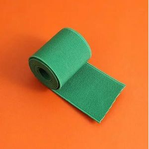 5 cm geïmporteerde rubberen band, kleur elastische band, dubbelzijdig en dik elastiek kleding naaien accessoires-groen