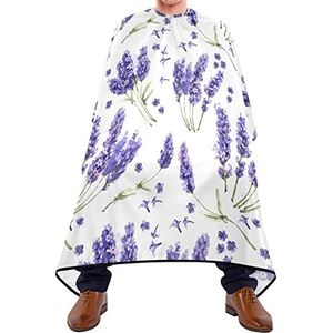 Haar knippen schort 140x168cm, mooie paarse lavendel haar knippen jurk grote kappers snijjurk zachte kappers cape, voor het verven styling, vrouw, mannen