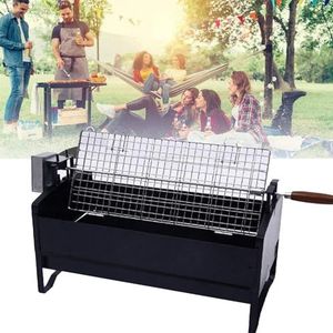 Gerookte grill, houtskoolbarbecue, buitencampingfeestbarbecue, grote houtskool- en elektrische grill Multifunctionele barbecuesets