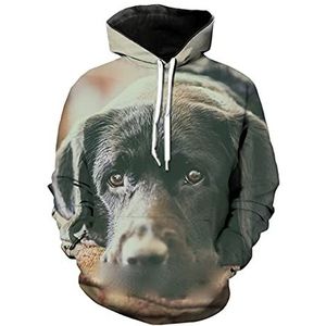 3D Print Pet Dog Retriever Animal Face Hoodie Casual Harajuku Mannen Vrouwen Lange Mouw Trui Sweatshirt, 3, M