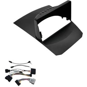 9 Inch Radio Speler Frame 2din Hoofd Unit Fascia Stereo Dash Paneel Voor F&ord Voor Fiesta 2009 2010 2011 2012-2014 Dashboard sierlijst(Frame met kabel)
