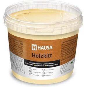 HAUSA Houtkitt 1 kg donkere grenen, plamuurmassa, stopverf voor hout, houtplamuur/vulmassa voor het repareren van houtschade, gebruiksklaar, uitstekende vulkracht, sneldrogend, scheurbestendig
