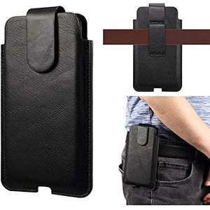 Case Cover-holster Compatible with Sony Xperia 10 Plus, Xperia 1 Mobiele Telefoon Holster, Premium Lederen Pouch Holster Case met riemlus Compatible with Huawei Mate40Lite, Mate 20x, Geniet van Max te