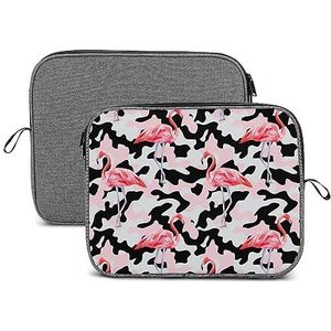 Roze Camo Flamingo Leuke Laptop Sleeve Case Shockproof Notebook Aktetas Beschermhoes voor 13/14 Inch