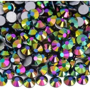 Glitter Crystal Non Hotfix Rhinestones-strips Strass Nails Diamond Crystals 네일파츠 voor vestidos Nail Charms Nail Art Dress B3577-Air emerald-SS20-1440pcs