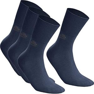 Sokken voor diabeten zonder elastiek - 4 paar Deomed Cotton Silver, Katoenen sokken Heren (4 paar: 43-46, Marineblauw)