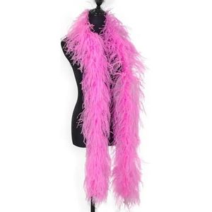 0,5 meter op maat gemaakte struisvogelveren boa sjaal voor kostuumkleding naaiaccessoire natuurlijke struisvogel sjaal 1 3 6 10 20Ply-diep roze-0,5 M 10ply