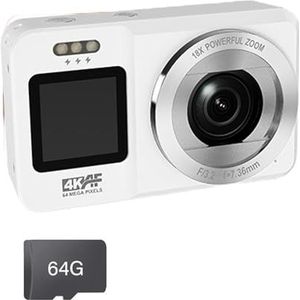 18X Digitale Zoom 4 K Resolutie 64MP Dubbele Screen Camera Compact Draagbare Voor Studenten Outdoor Fotografie Compacts Student Camera