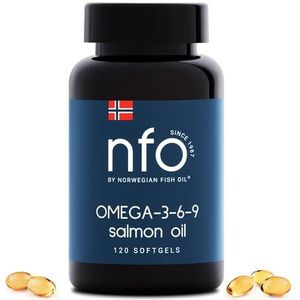 NFO Omega 3-6-9 Zalmolie - Hoge EPA, DHA- en DPA-supplementen | Visgelatinecapsules | 40 dagen levering
