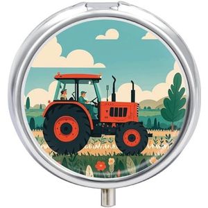 Tractor Farming Pillendoos Pil Case Pil Organizer Geneeskunde Pil Organizer Wekelijkse Pil Organizer Pil Houder Kleine Pil Case Pil Containers Pil Houder voor Portemonnee