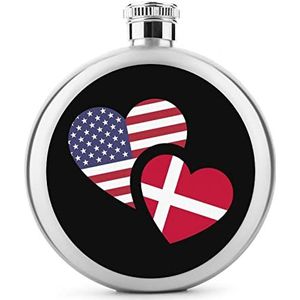 Denemarken Amerikaanse vlag roestvrij staal wijnfles voor mannen vrouwen fles draagbare drank fles voor bruiloft reizen