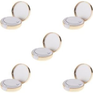 5 Set Lege Make-up Poeder Foundation Case Luchtkussen Puff BB Cream Container 15g Goud