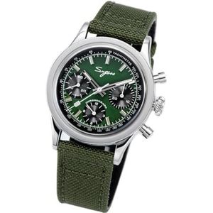 37mm Hand Wind Pilot Mannen Horloges Seagull ST19 Chronograaf Swanneck Mechanische Rvs Horloges, Kleur 5