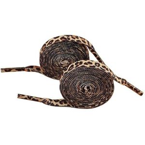 umsl 2 paar Klassieke Luipaard Patten Print Schoenveter Creatieve Unisex Sneakers Canvas Schoen Kant Platte Schoenveters Schoenen String