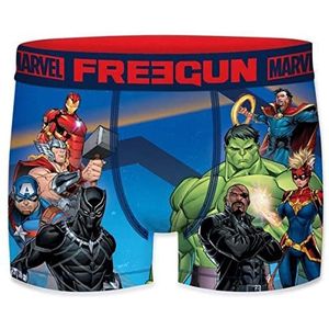 FREEGUN Boxershorts voor heren, microvezel, Avengers Marvel, Blauw, M