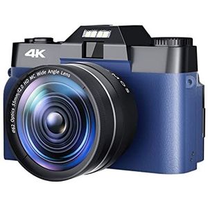 Videocamera Vlogcamera Recorder 48MP digitale fotocamera for fotografie 3""Flip Screen Selfile Camcorder 16X Zoom 4K Streaming Video Camera Multicolor(32G TF Card,With Wide 02)