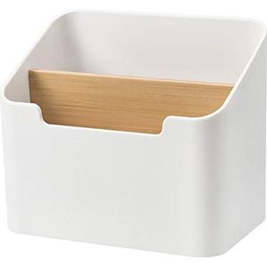 Bamboe Tafel Organizer Witte Organisator Van De Afstandsbediening Multifunctionele Opbergdoos Voor Op Kantoor Opslag Container Voor Pen Schaar Notebook Bril Afstandsbediening Thuiskantoor Opslag
