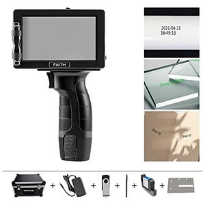 Handbediende Printer, 25.4 mm draagbare inkjetprinter QR Bar Batch Code Datum Number Logo Vervaldatum Label Handheld Thermal Inkjet-printer Altijd Afdrukken(Polish with 1 ink)