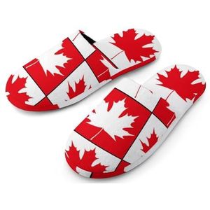 Canada Maple katoenen pantoffels voor dames, huisschoenen, wasbare pantoffels voor vrouwen, maat 40-41 (9-10)