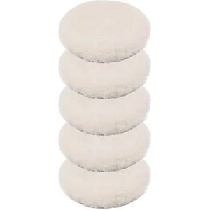 3/4/5/6/7 inch M14 polijstpads wolviltpad wiel for tegels, roestvrij staal, autopoets, krasreparatiegereedschap(Wool Pads 5Pcs,3 inch)