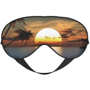 CRJSYCBYB Strand Sunrise Gedrukt Zacht Oogmasker Slapen Oogmasker Reizend Oogmasker