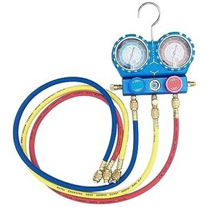 Manometer, Koelmiddel Manometer Airconditioning Koeling Set Airconditioning Gereedschap Met Slang En Haak for R12 R22 R410A R134A(Pressure gauge Hose)