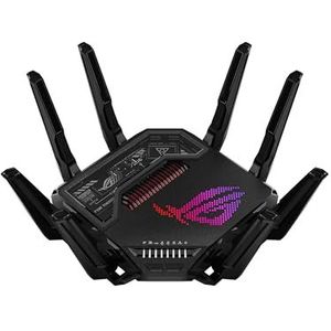 Asus ROG Rapture GT-BE98 Pro First Quad-Band WiFi 7 Gaming Router ondersteunt 320MHz, Dual 10G Port, Triple-Level Gaming Acceleration, mobiele spelmodus, veiligheid zonder abonnement, AiMesh en