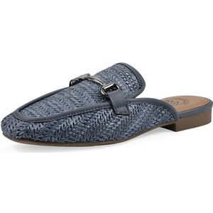 WHITE MOUNTAIN Bobbin Loafer voor dames, blauw/glad, 4 UK, Blauw Glad, 37 EU