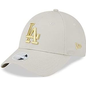New Era Los Angeles Dodgers MLB Fankappe Damen beige LA 9Forty Strapback Metallic Logo - One-Size