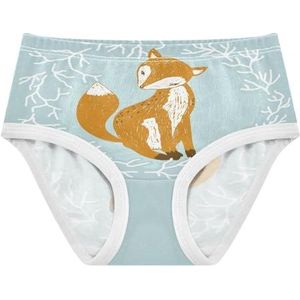 YOUJUNER Meisjesondergoed Winter Vos Dier Peuter Onderbroek Katoenen Broek Kleine Meisjes Slips Comfort Kids Onderbroek, Meerkleurig, 3 jaar