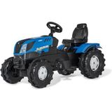 Rolly Toys RollyFarmtrac New Holland (voor kinderen van 3-8 jaar, verstelbare zitting, fluisterloopbanden, voor- en achterkoppeling) 601295, blauw